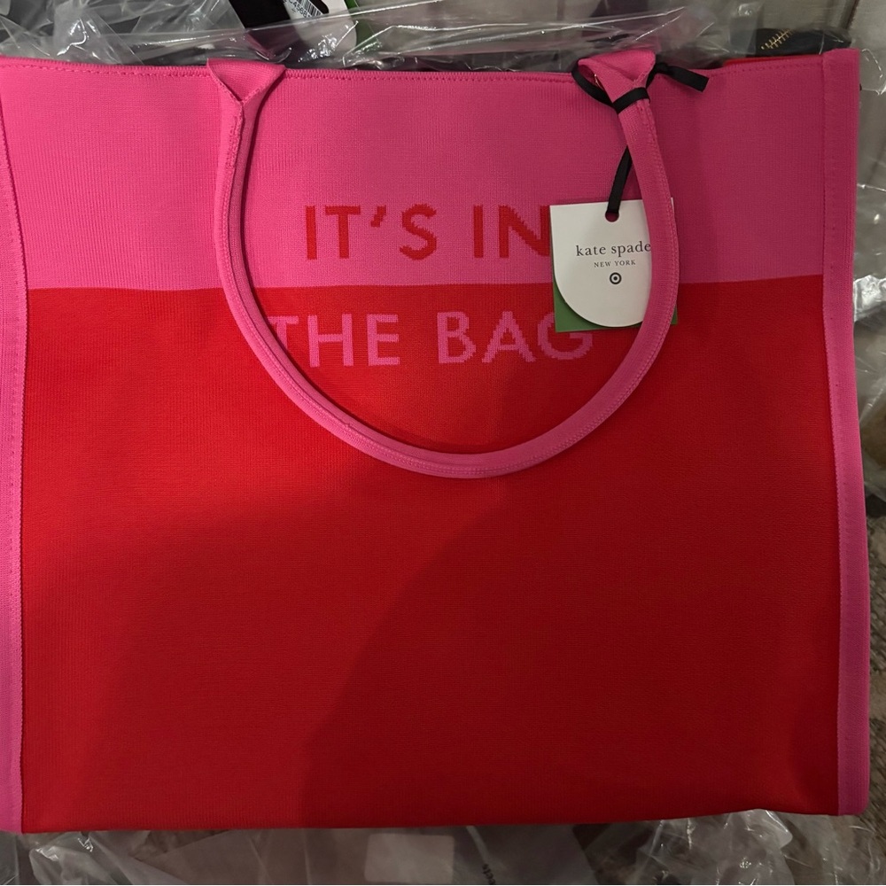 Kate Spade Color-Block Pink and Red Tote